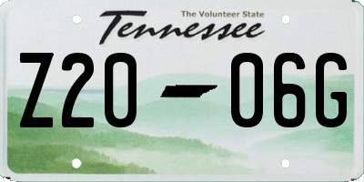 TN license plate Z2006G