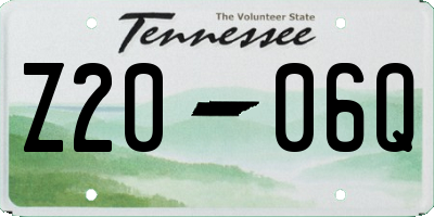 TN license plate Z2006Q