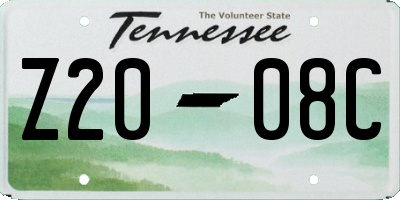 TN license plate Z2008C