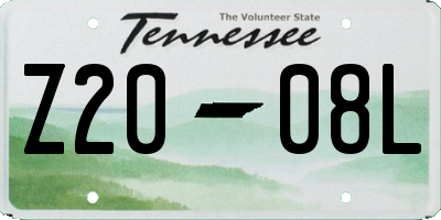 TN license plate Z2008L