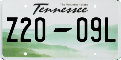 TN license plate Z2009L