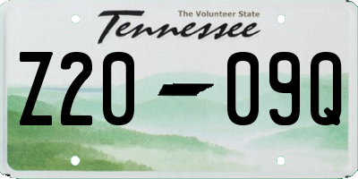 TN license plate Z2009Q