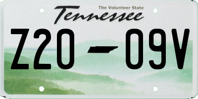 TN license plate Z2009V