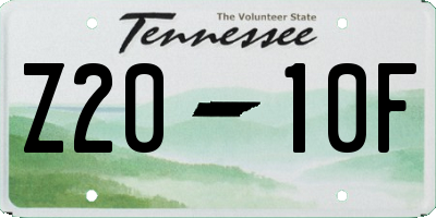 TN license plate Z2010F