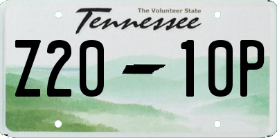 TN license plate Z2010P