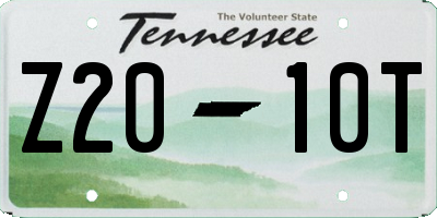 TN license plate Z2010T