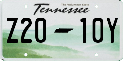 TN license plate Z2010Y