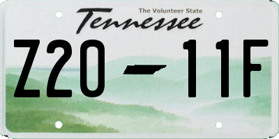 TN license plate Z2011F