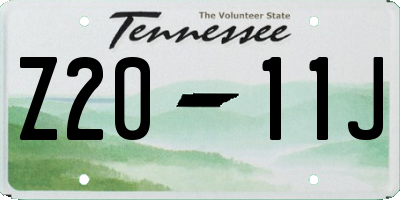 TN license plate Z2011J