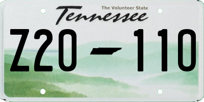 TN license plate Z2011O