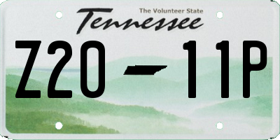 TN license plate Z2011P