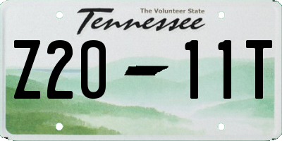 TN license plate Z2011T