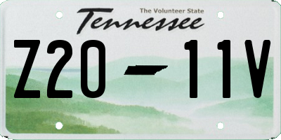 TN license plate Z2011V