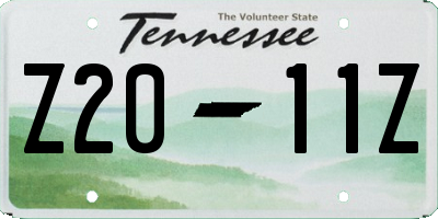 TN license plate Z2011Z