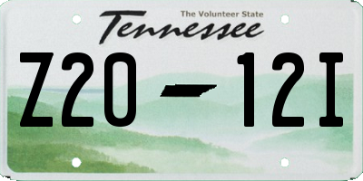 TN license plate Z2012I