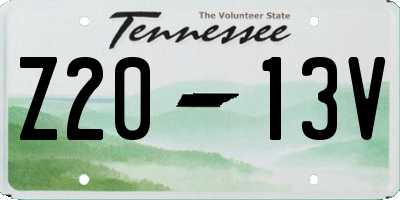 TN license plate Z2013V