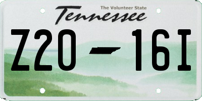 TN license plate Z2016I