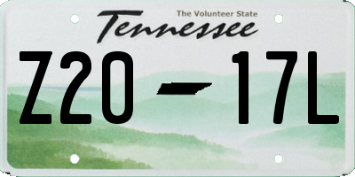 TN license plate Z2017L