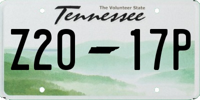 TN license plate Z2017P