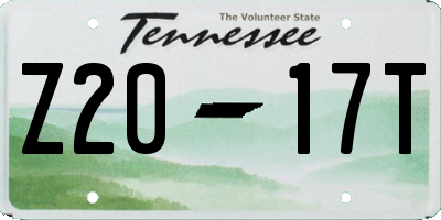 TN license plate Z2017T