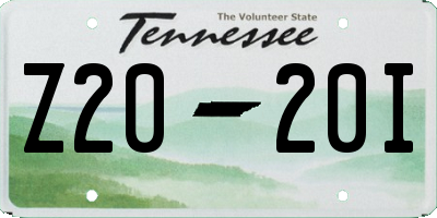 TN license plate Z2020I