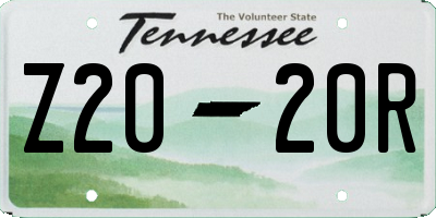 TN license plate Z2020R