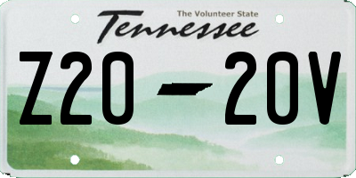 TN license plate Z2020V