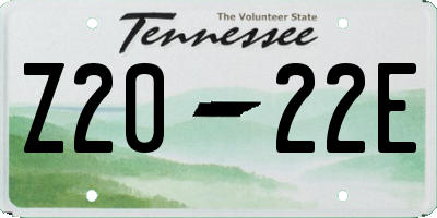 TN license plate Z2022E