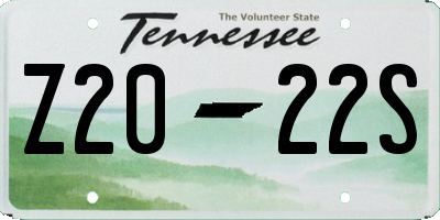 TN license plate Z2022S