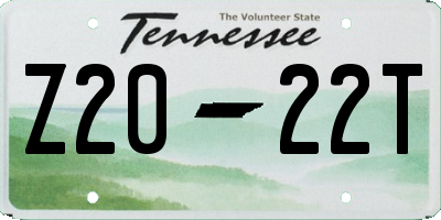 TN license plate Z2022T