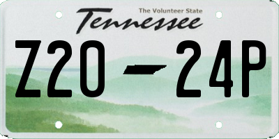 TN license plate Z2024P