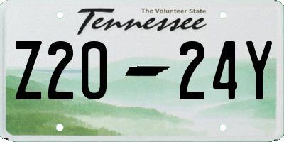 TN license plate Z2024Y