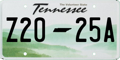 TN license plate Z2025A