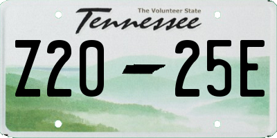 TN license plate Z2025E