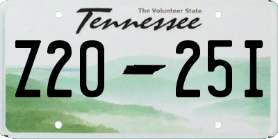 TN license plate Z2025I