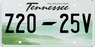 TN license plate Z2025V