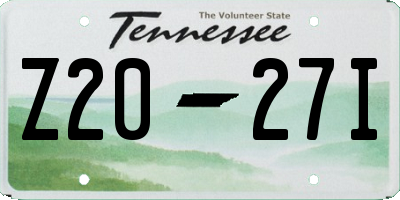 TN license plate Z2027I