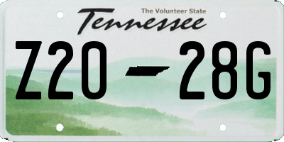 TN license plate Z2028G