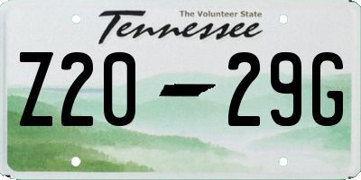 TN license plate Z2029G