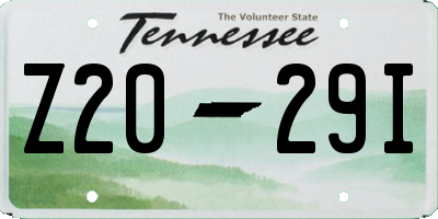 TN license plate Z2029I