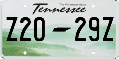 TN license plate Z2029Z