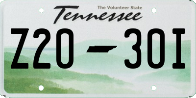 TN license plate Z2030I