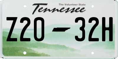 TN license plate Z2032H