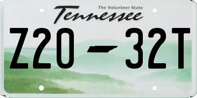TN license plate Z2032T
