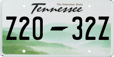 TN license plate Z2032Z