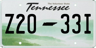 TN license plate Z2033I