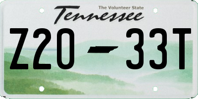 TN license plate Z2033T