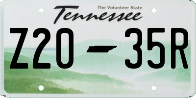 TN license plate Z2035R