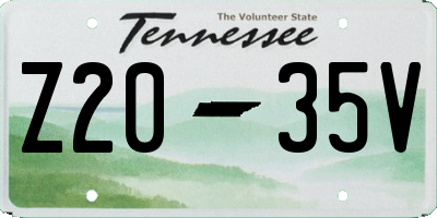 TN license plate Z2035V