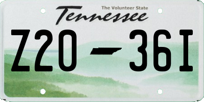 TN license plate Z2036I